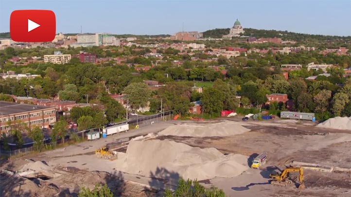 View of the futur site of Westbury Montréal