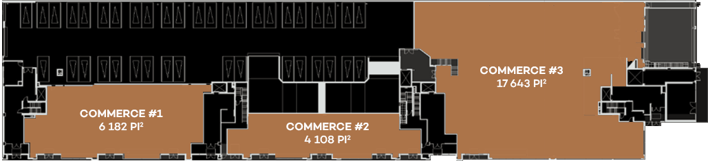 Plans des espaces commerciaux de Westbury Montréal