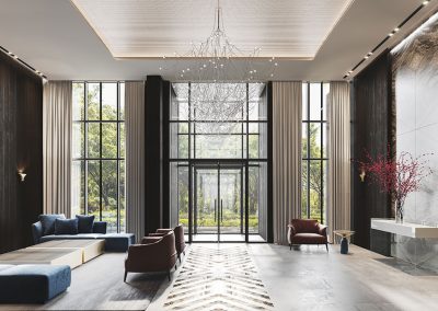 Vue du lobby Westbury Montréal Phase 4