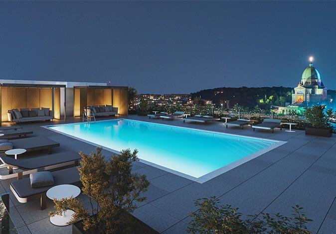 Piscine sur le toit - Westbury Montréal
